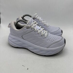Hoka One One Bondi SR Women's 9 Slip Resistant White Shoes 1110521 WHT